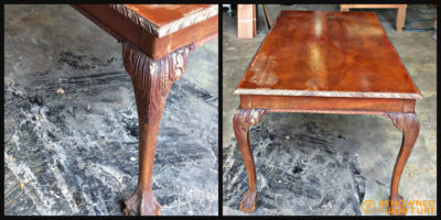 Chippendale table Damaged by Water